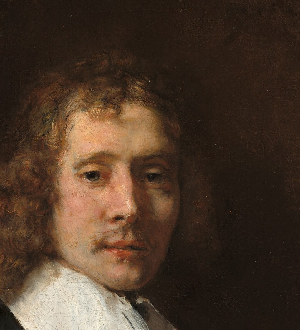 The painter's unique touch is clear in the raking light.