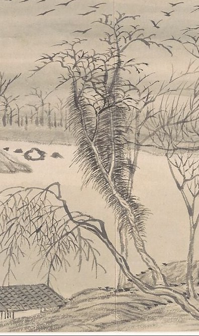 Look closely at the delicate, bare branches.