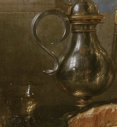 This silver ewer and goblet display immense wealth.