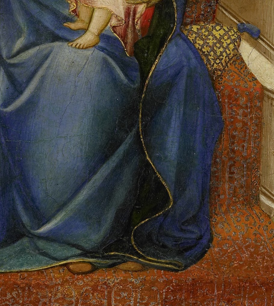 The painter used tempera, a traditional method before oils.