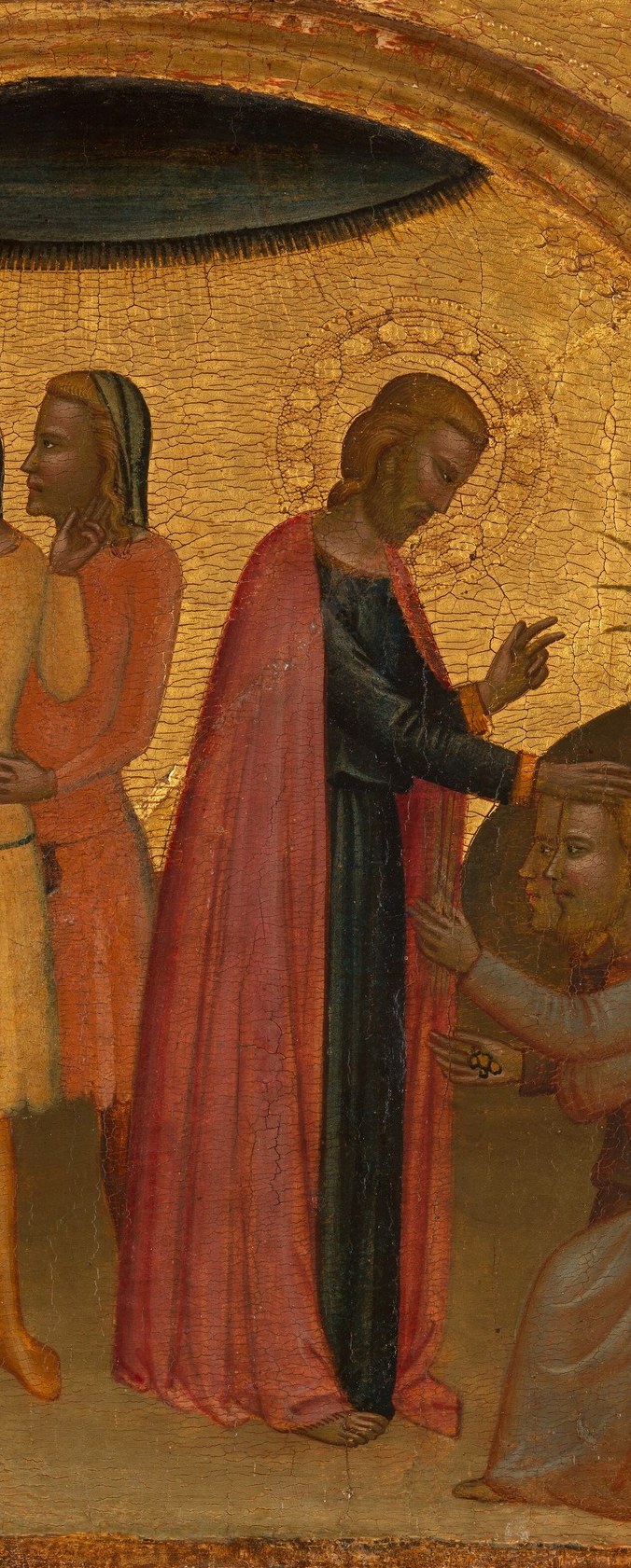 Saint John commands the right side of the picture.