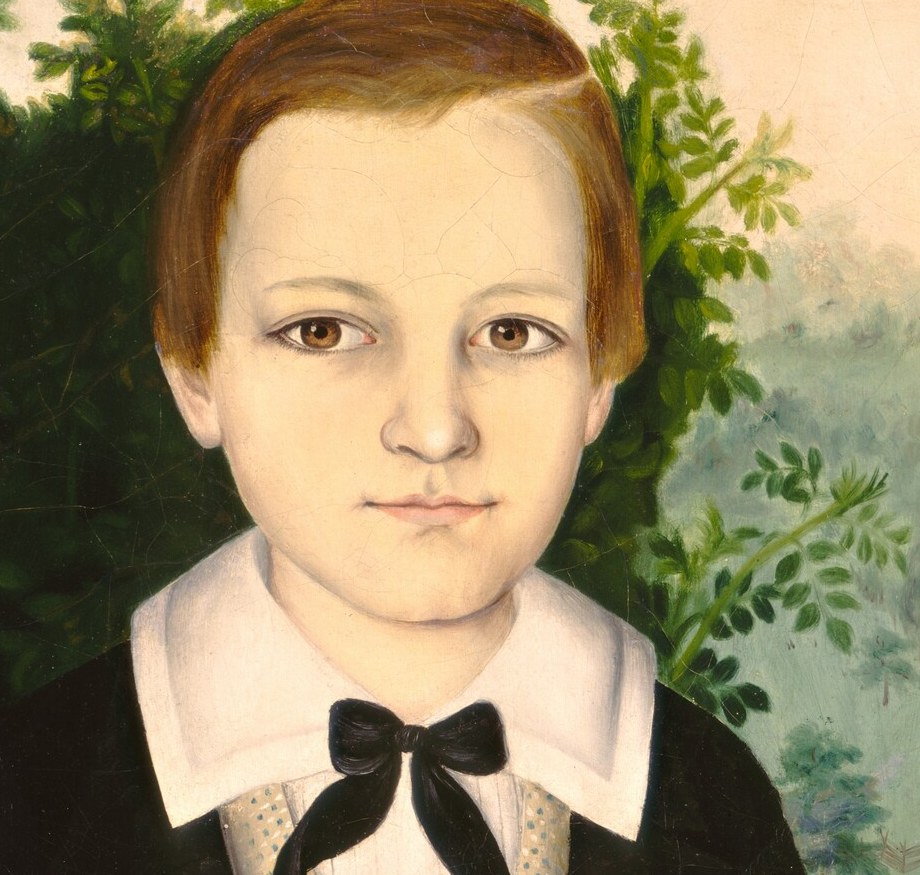 The older boy’s thoughtful face suggests a gentle disposition.