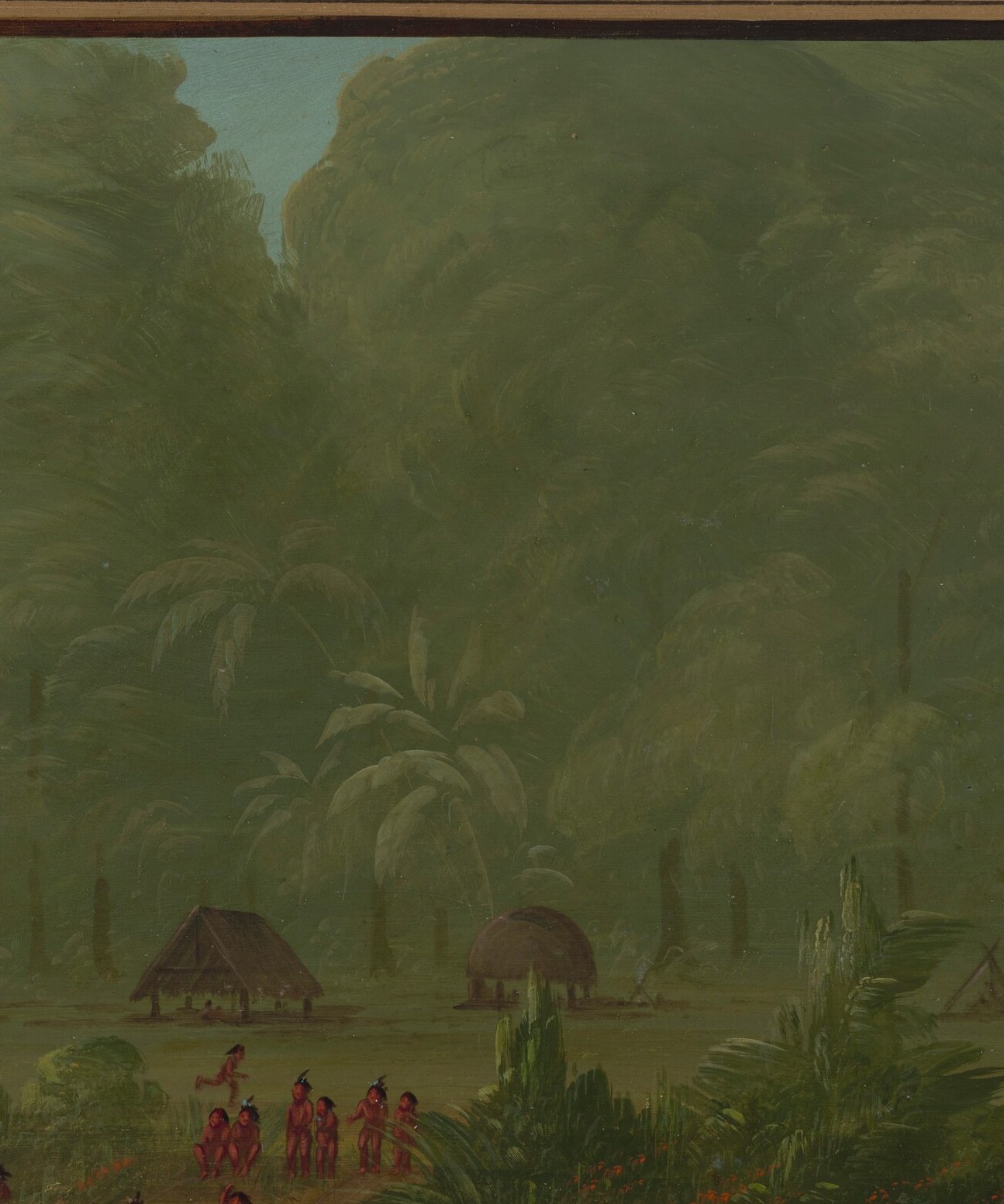 Notice the central tree, anchoring the community.