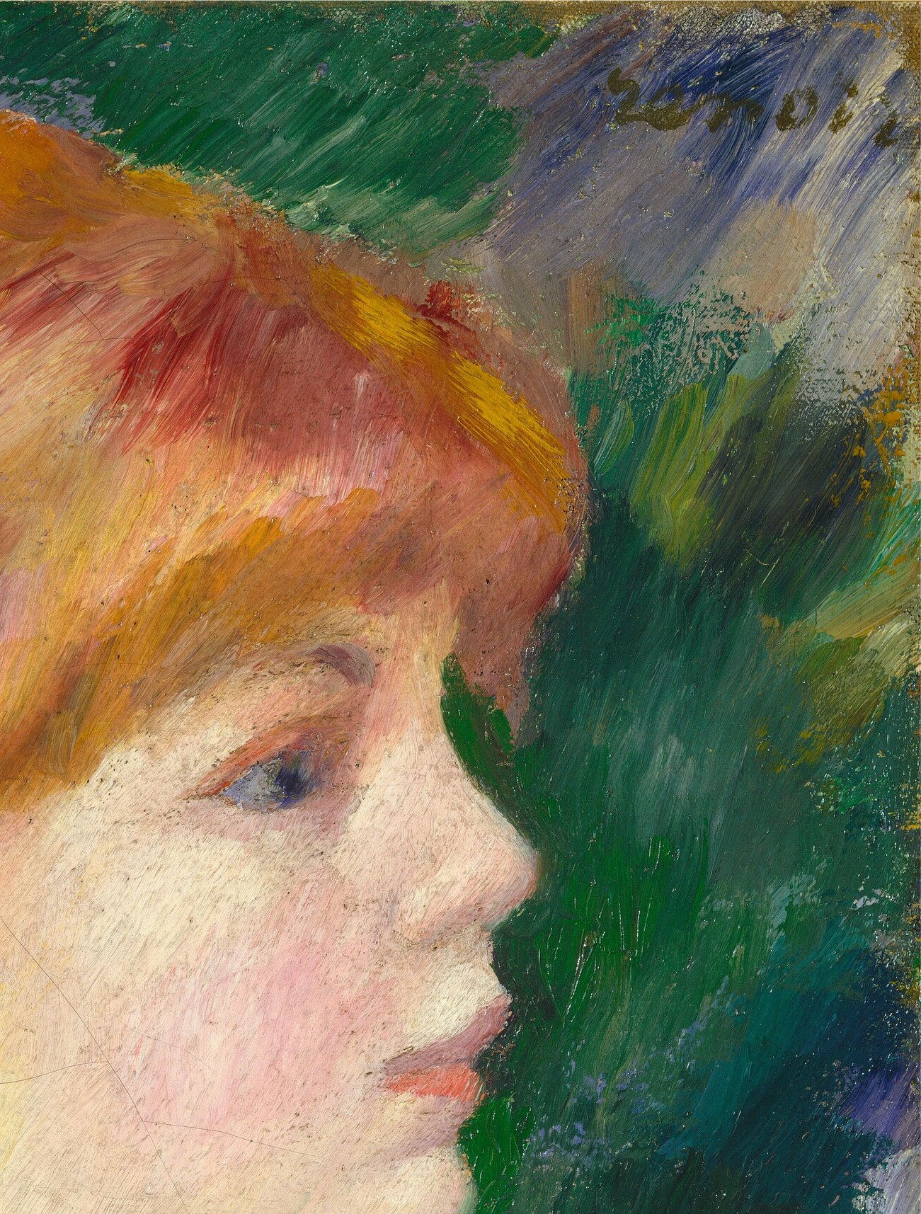 This raw brushwork shows how quickly he laid in the ground.