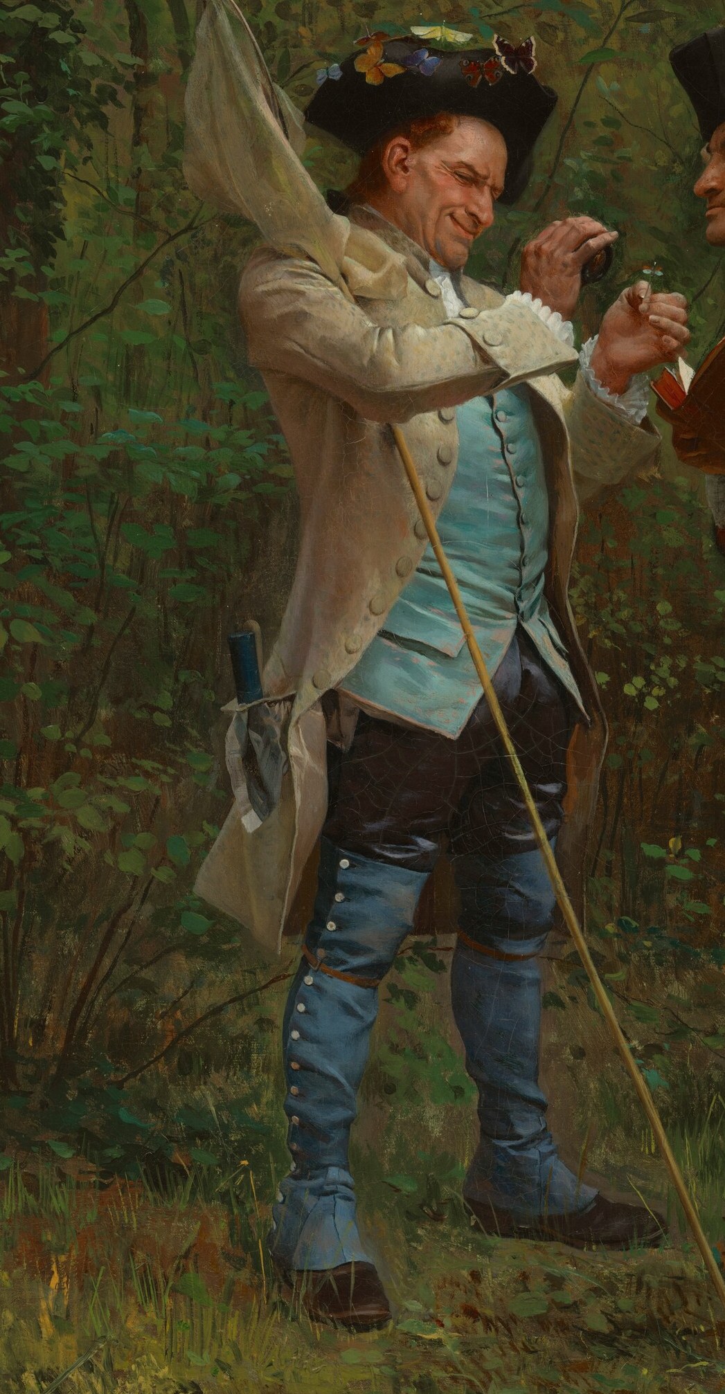 One with his net, ready for discovery.