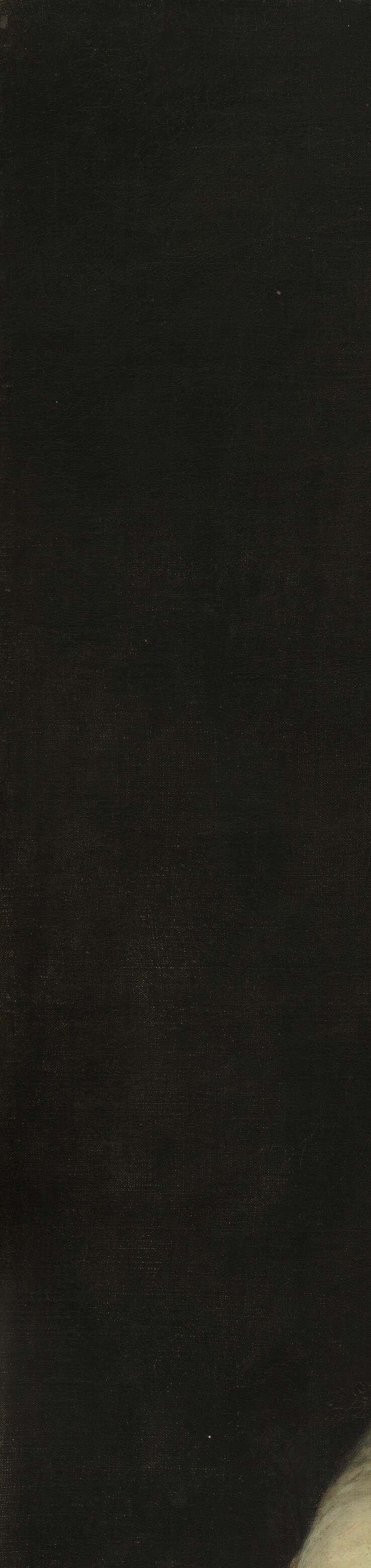 Goya's signature elimination of setting , the darkness is not emptiness but pressure, pushing the figure forward and stripping away all social context except her clothing