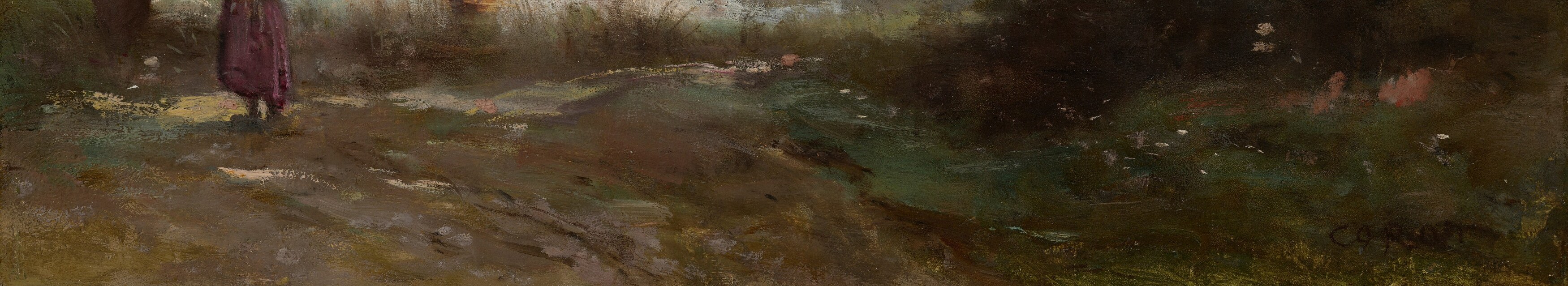 The winding path draws the viewer into the landscape, hinting at a journey or passage.