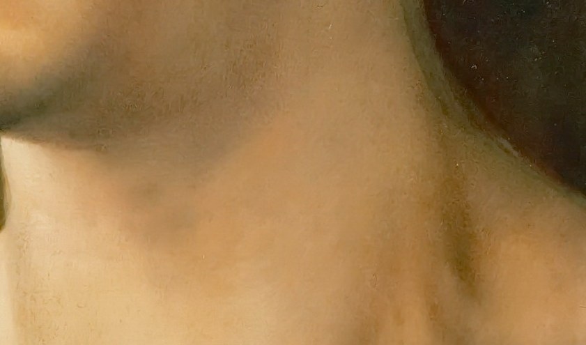 Notice how his ear and neck are sculpted from shadow.