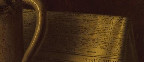 A newspaper masthead, built letter by letter.