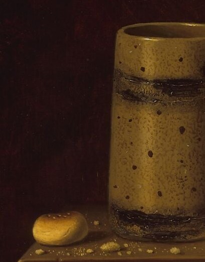 Each dot of the salt glaze was placed individually.