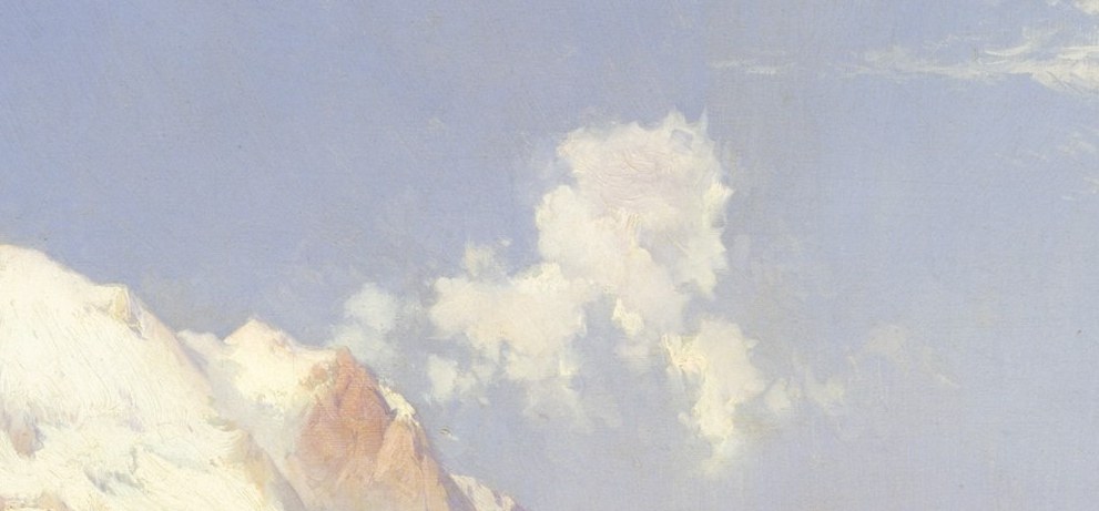 But for the clouds, he uses soft, ethereal strokes.