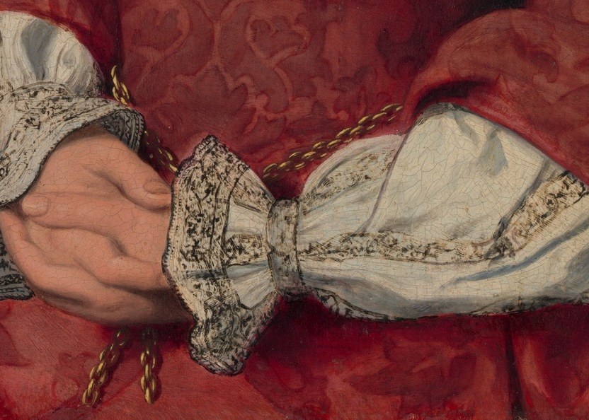 And the handkerchief, impossibly thin, translucent against her fingers.