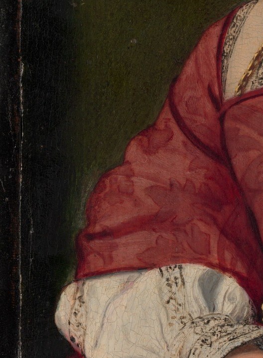 Three fabrics, three different surfaces. A Flemish painter's test of skill.