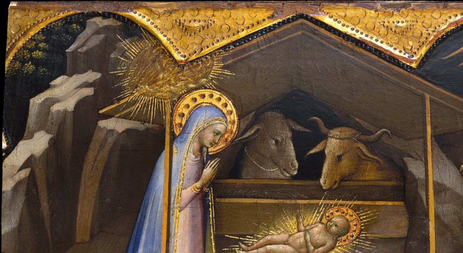 That cave comes from apocryphal gospels, not the Bible.