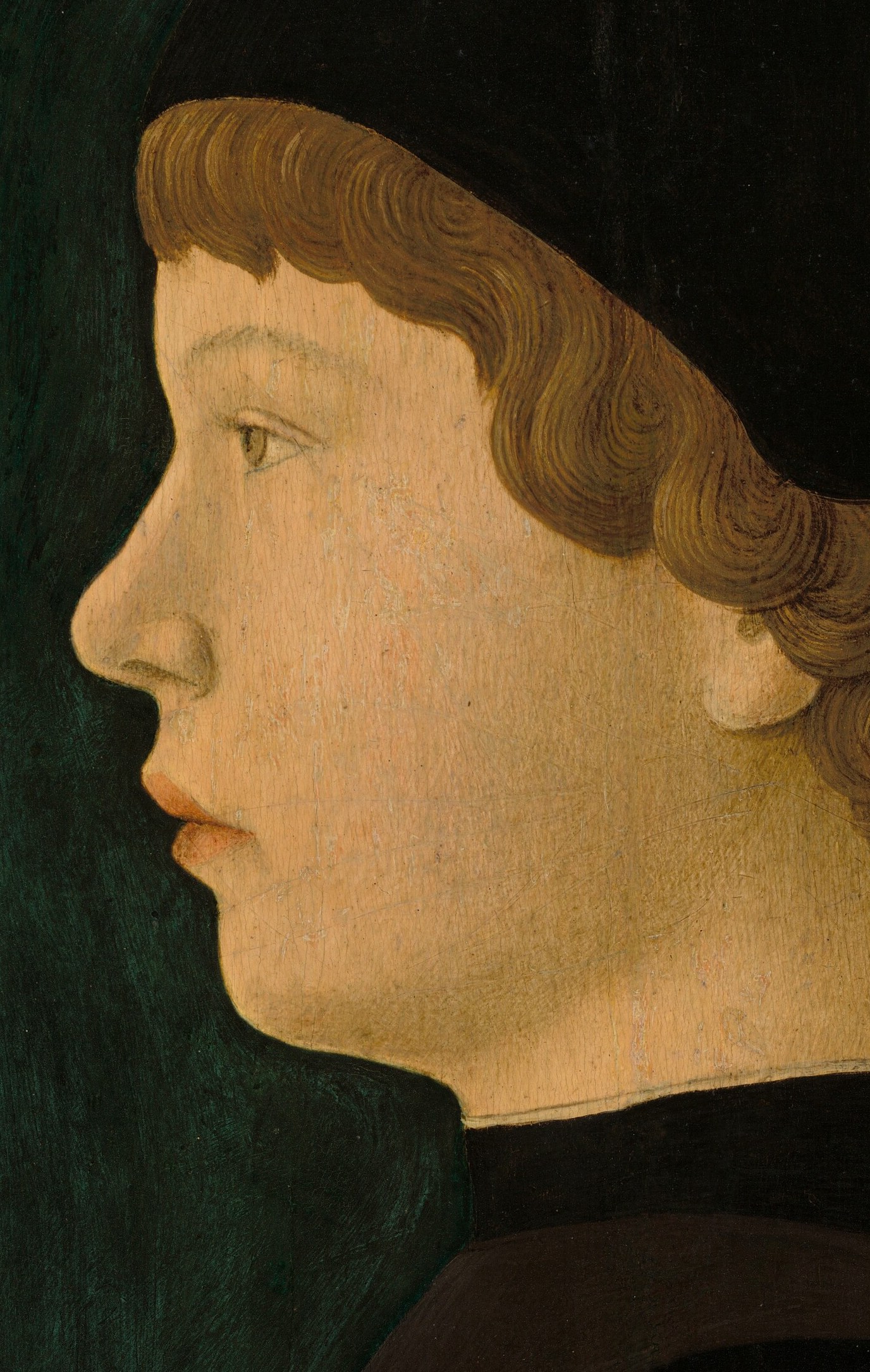 The artist layered paint to sculpt his delicate features.
