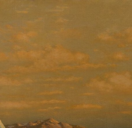 Look closely. The sky is the color of a dying fire.