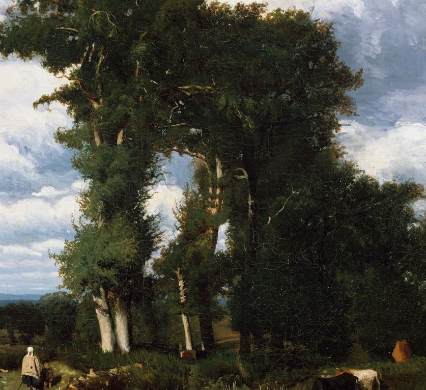 Its painter, Jules Dupré, was a leader of the Barbizon school.