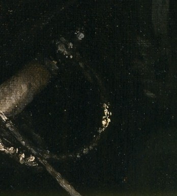 His sword represents the king's ultimate authority.
