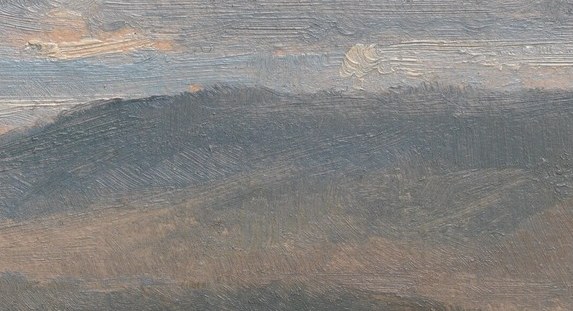 Shadows give the hills their rounded forms.