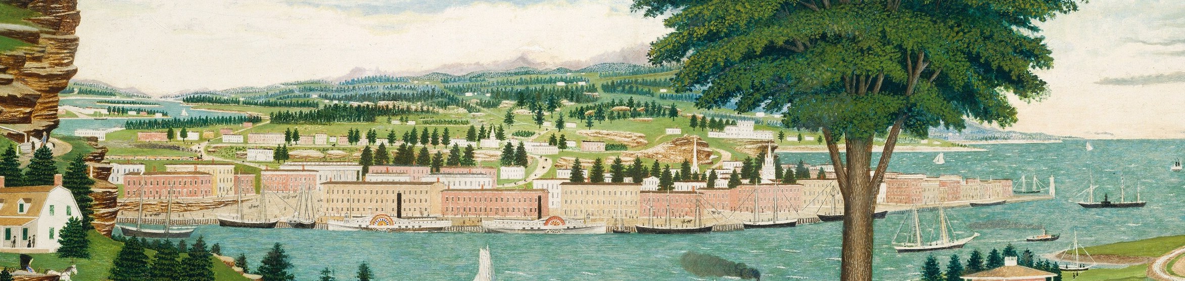 He painted this harbor scene around 1875.