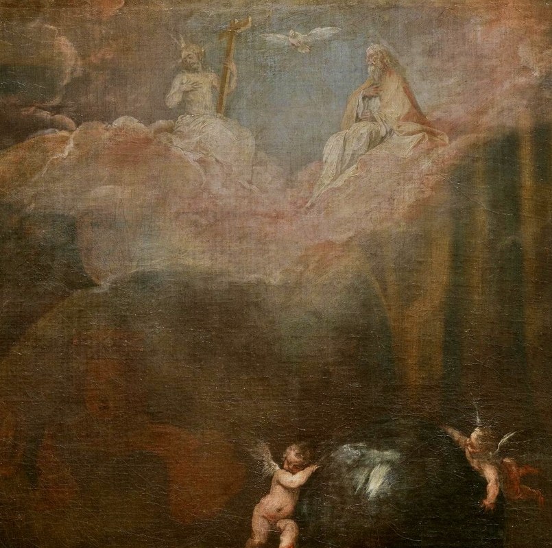 X-rays show the painter first tried other arrangements.