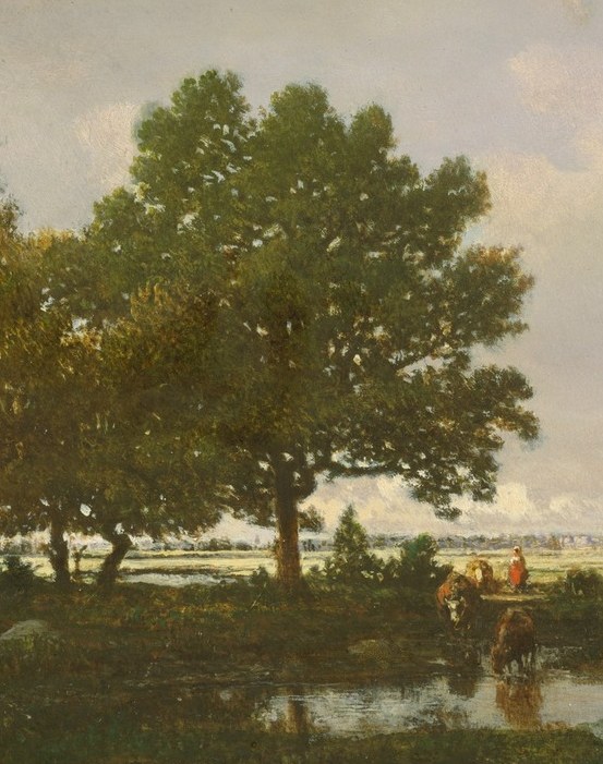 Rousseau painted these trees with thick strokes.