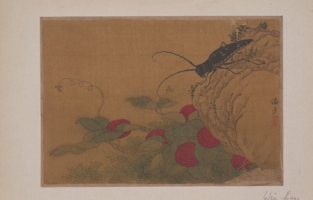 The warm ochre is the silk itself. No landscape, no sky.