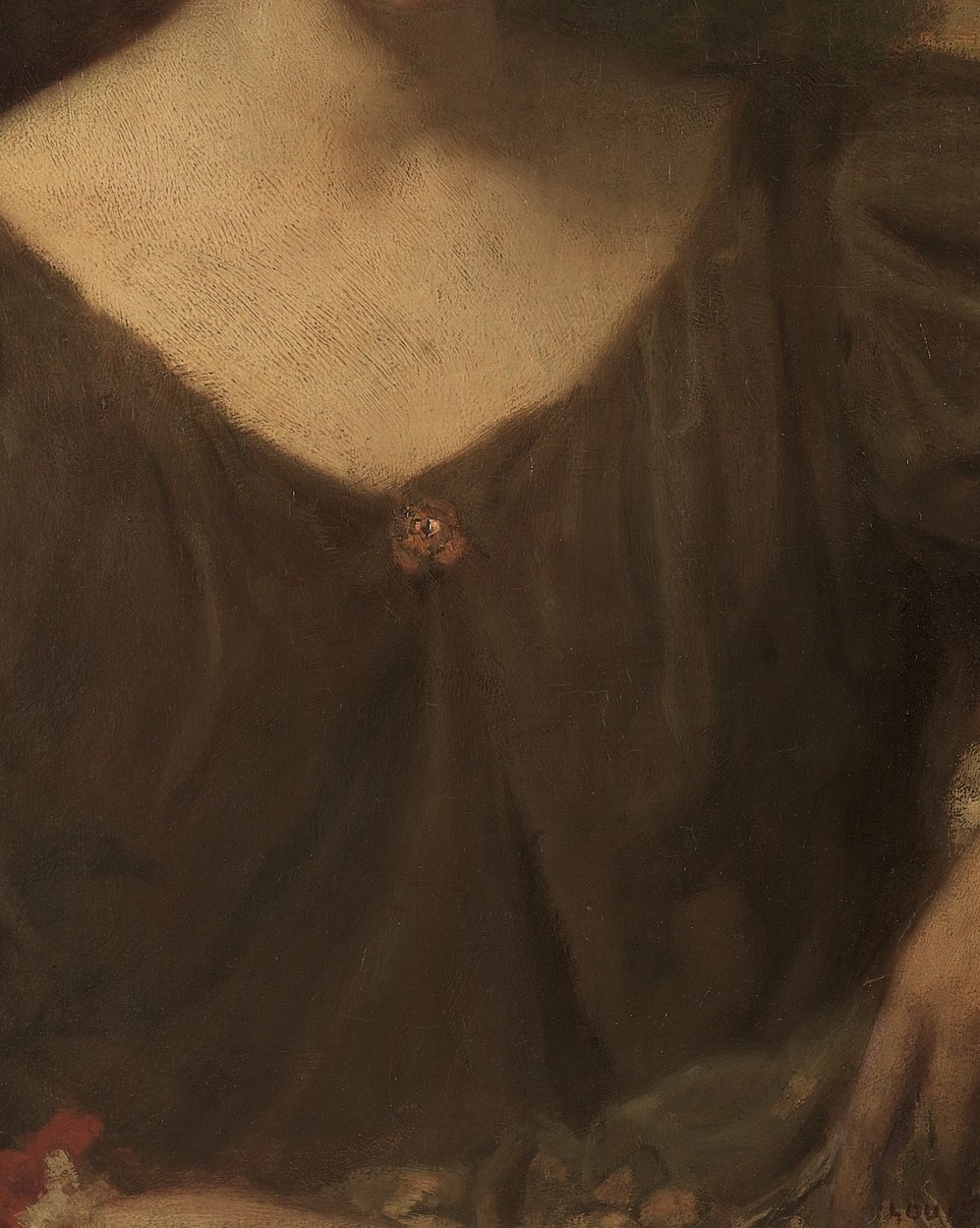 Just a woman, calmly inviting your gaze.