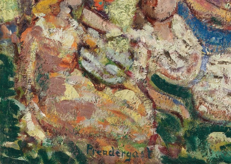 Look closer: the paint is a thick, woven mosaic.