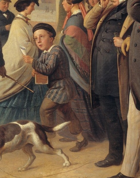 Even this boy, curious about us looking back.