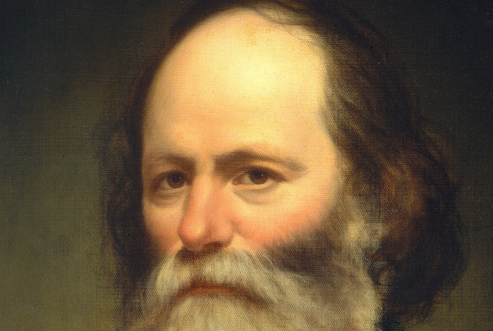 But in this self-portrait, his gaze is unblinking, direct, raw.