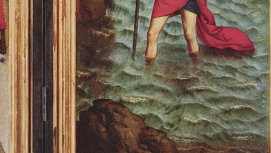Oil painting was still young. These ripples were built with translucent glazes.