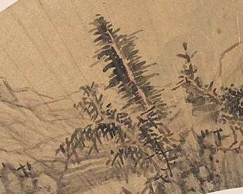 Their dark, dense forms create a strong vertical contrast against the lighter background, suggesting resilience or a secluded atmosphere.