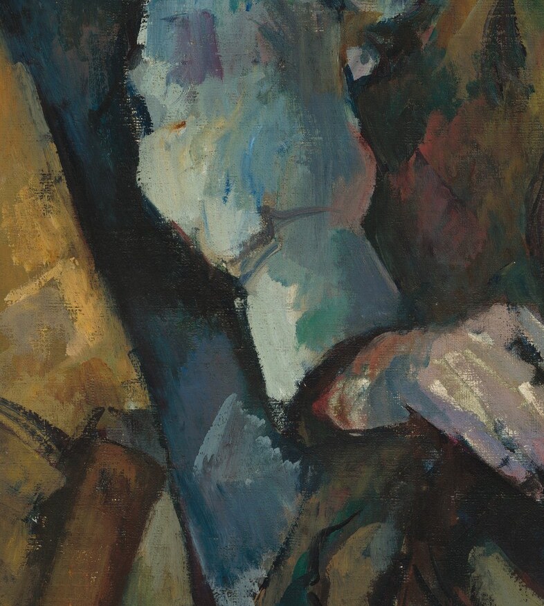 The painter worked slowly, often for hours each day.