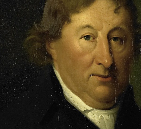 His portrait was painted by Johann Baptist Scheffer.