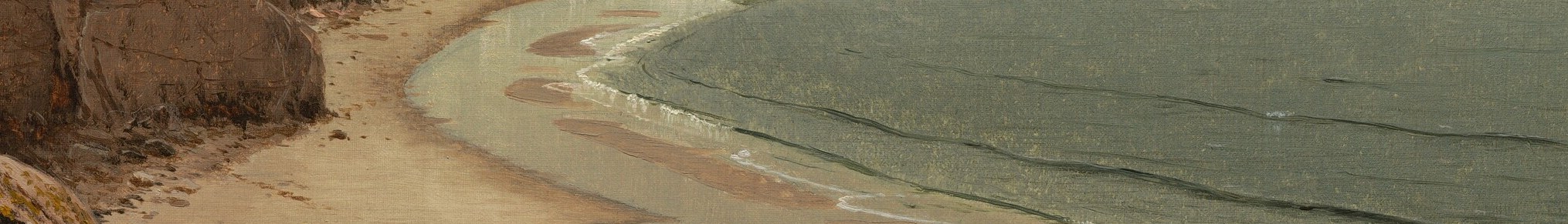 Notice the thin line of foam where sea meets sand.