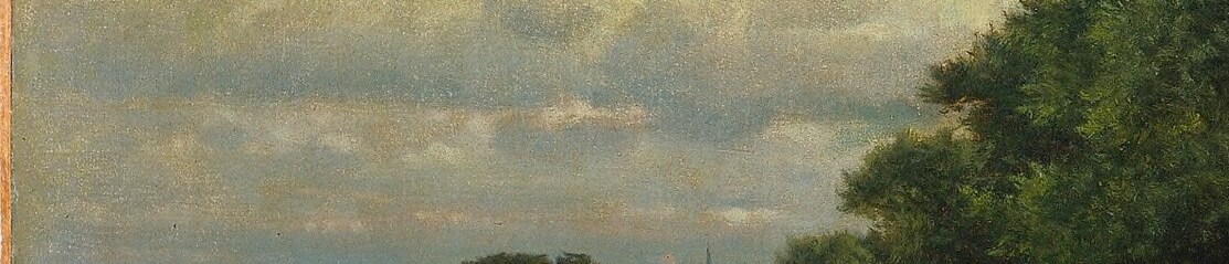 The farthest treeline dissolves into humid summer air.