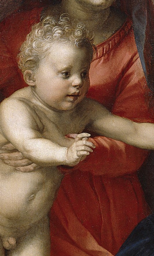 This is the Christ Child's first step.
