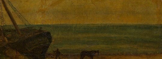Ryder didn't paint on canvas. He painted on gilt leather.