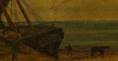 Ryder painted this around 1880, when smuggling stories fascinated him.