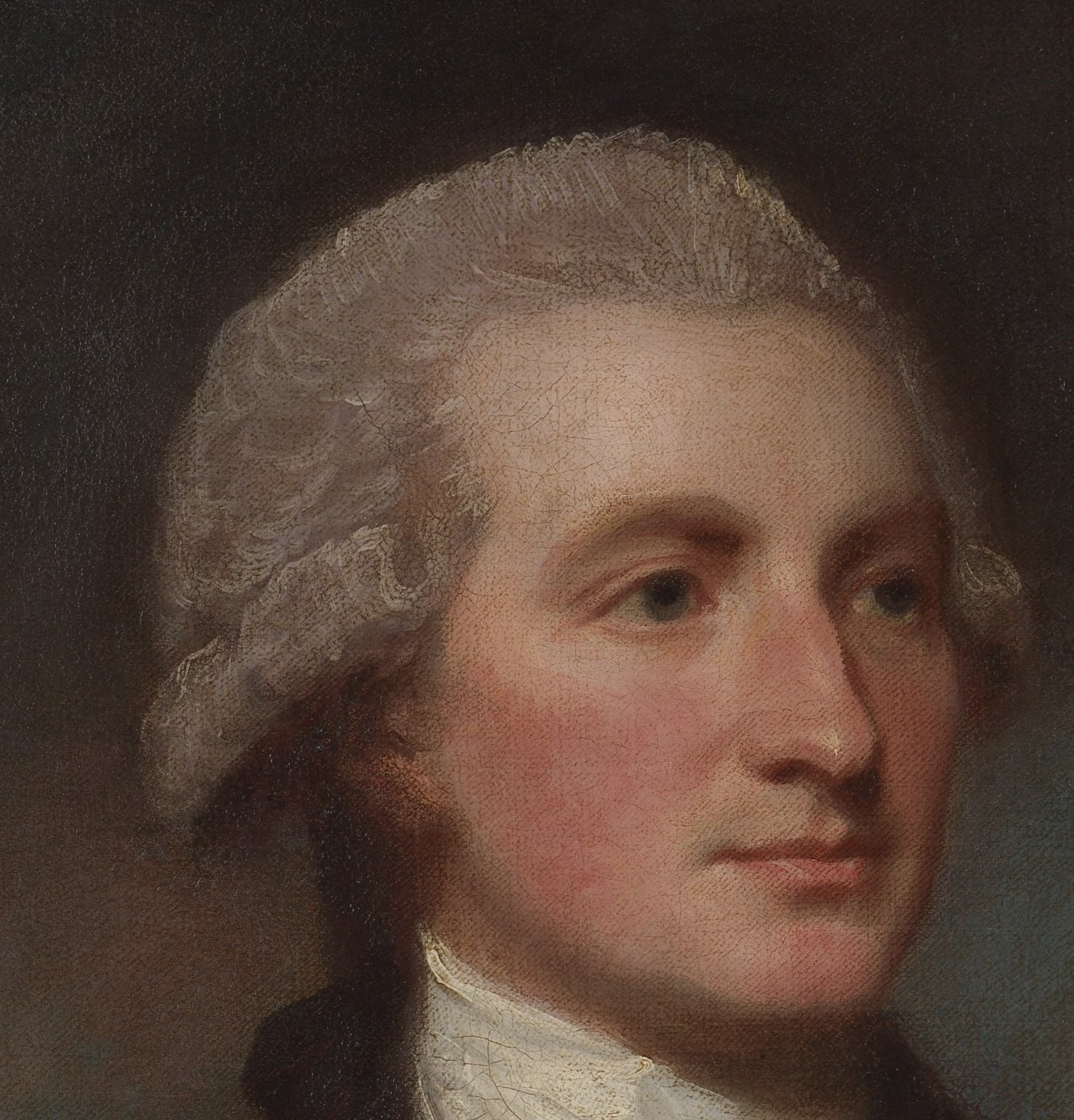 This man's face feels remarkably present.
