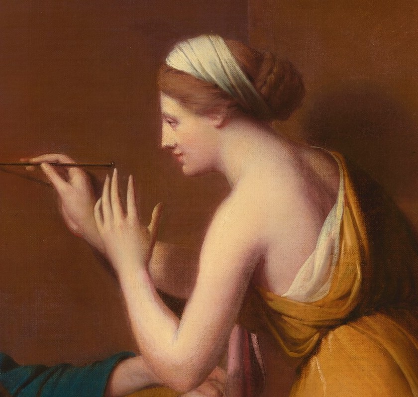 A woman traces the shadow of her departing lover.