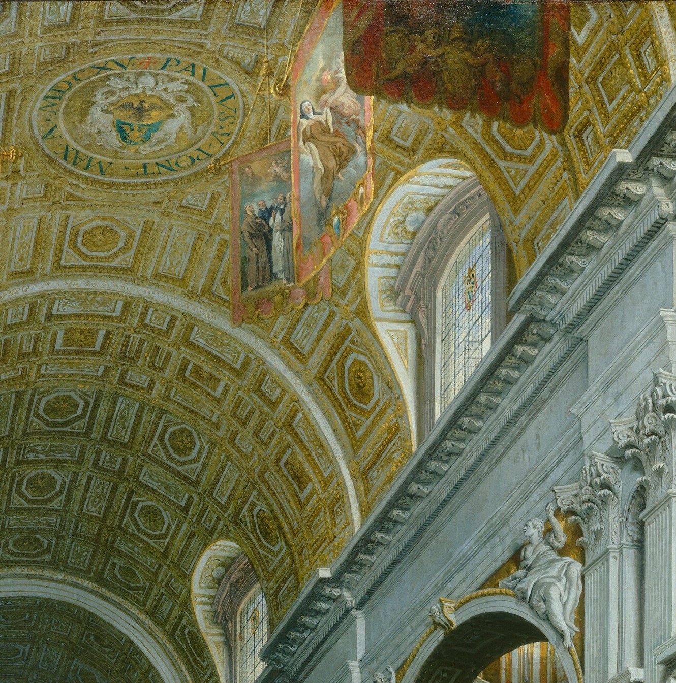 It shows the enormous scale of the building.