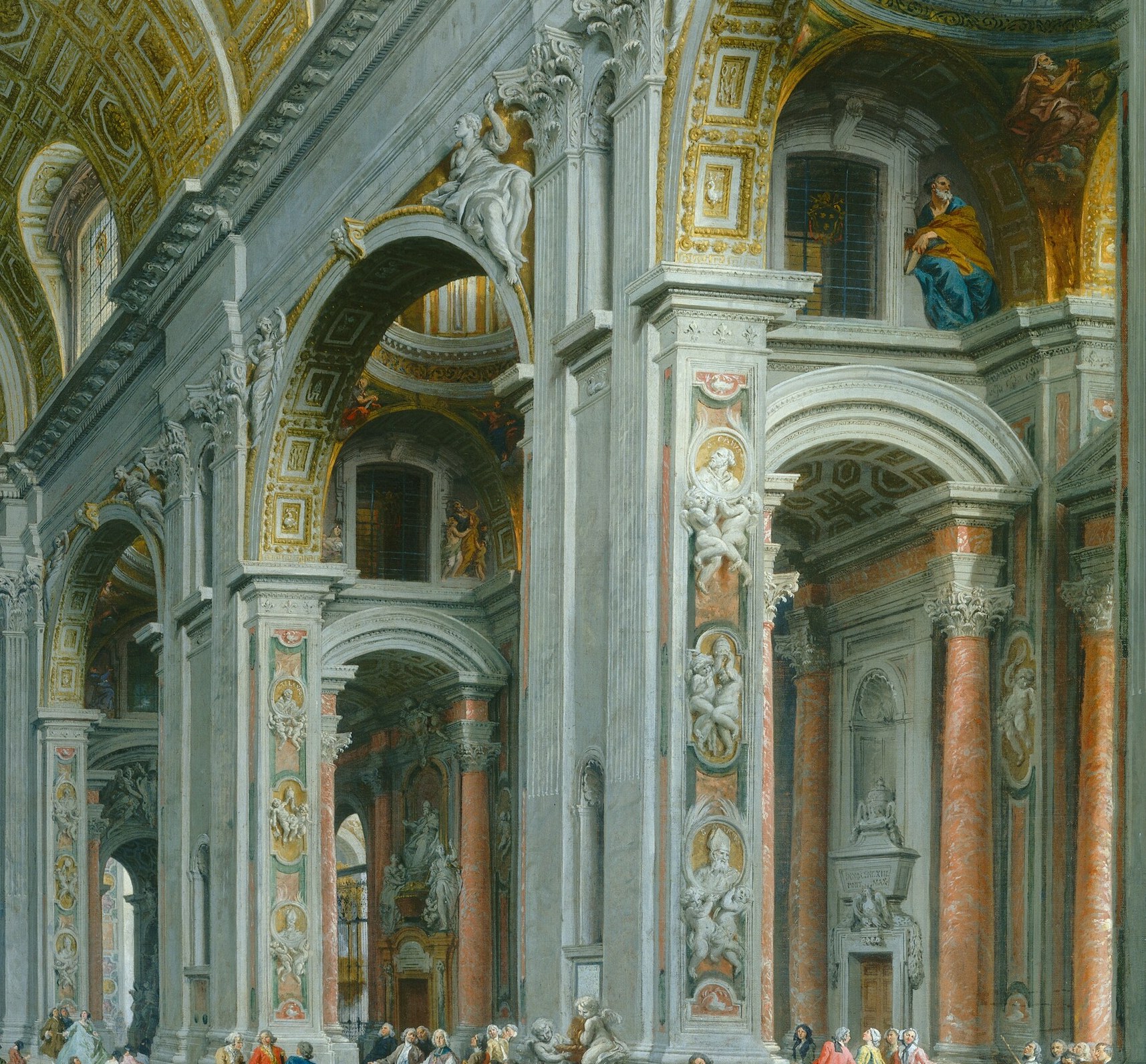 The painter was known for these detailed architectural views.