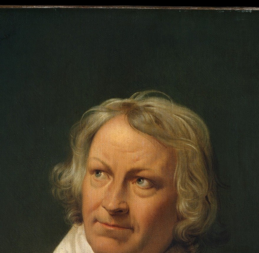 Thorvaldsen sculpted this bust. The painter painted the sculptor's sculpture of the painter.