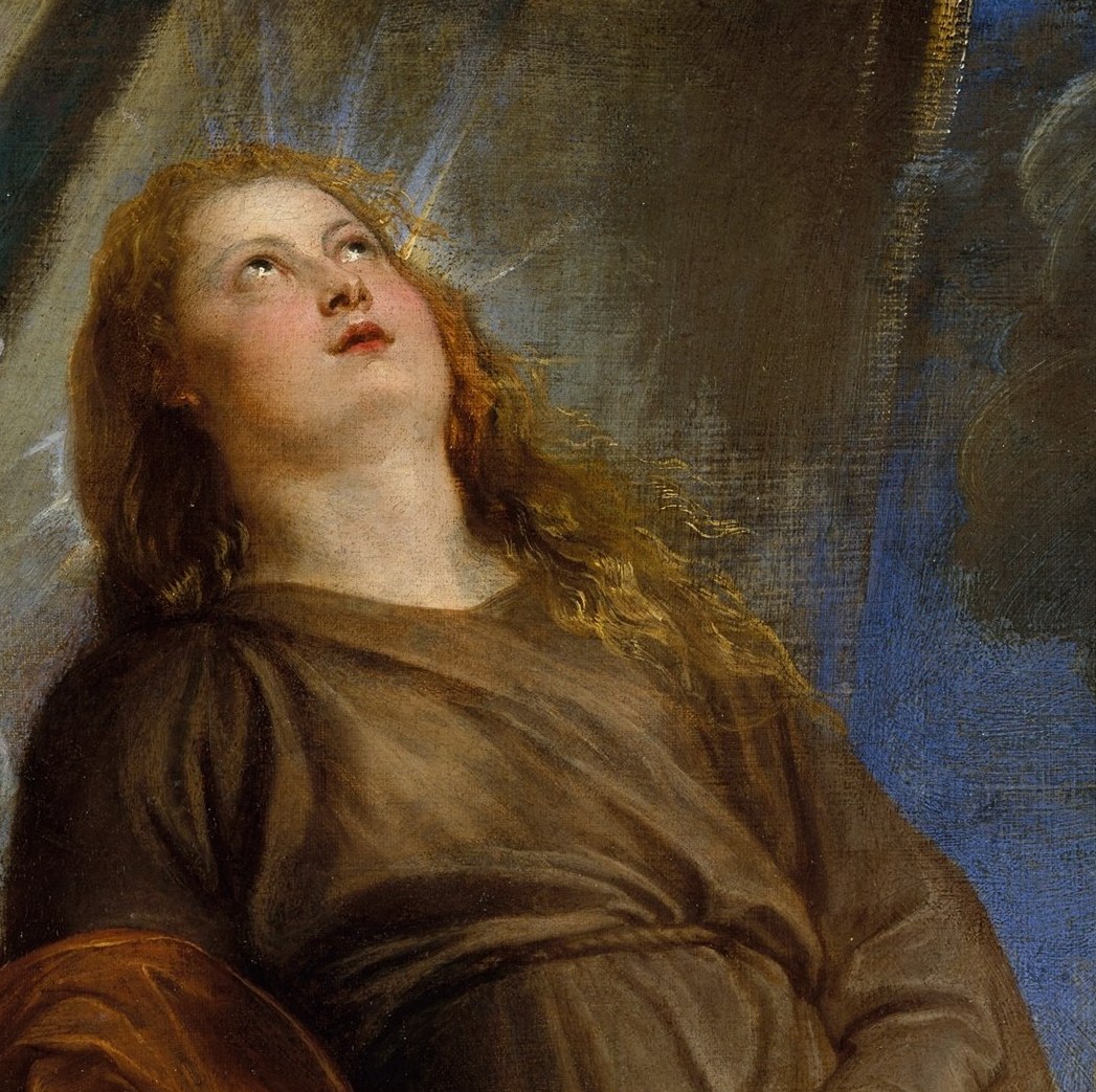 Not the Virgin. Saint Rosalie, pleading for her city.