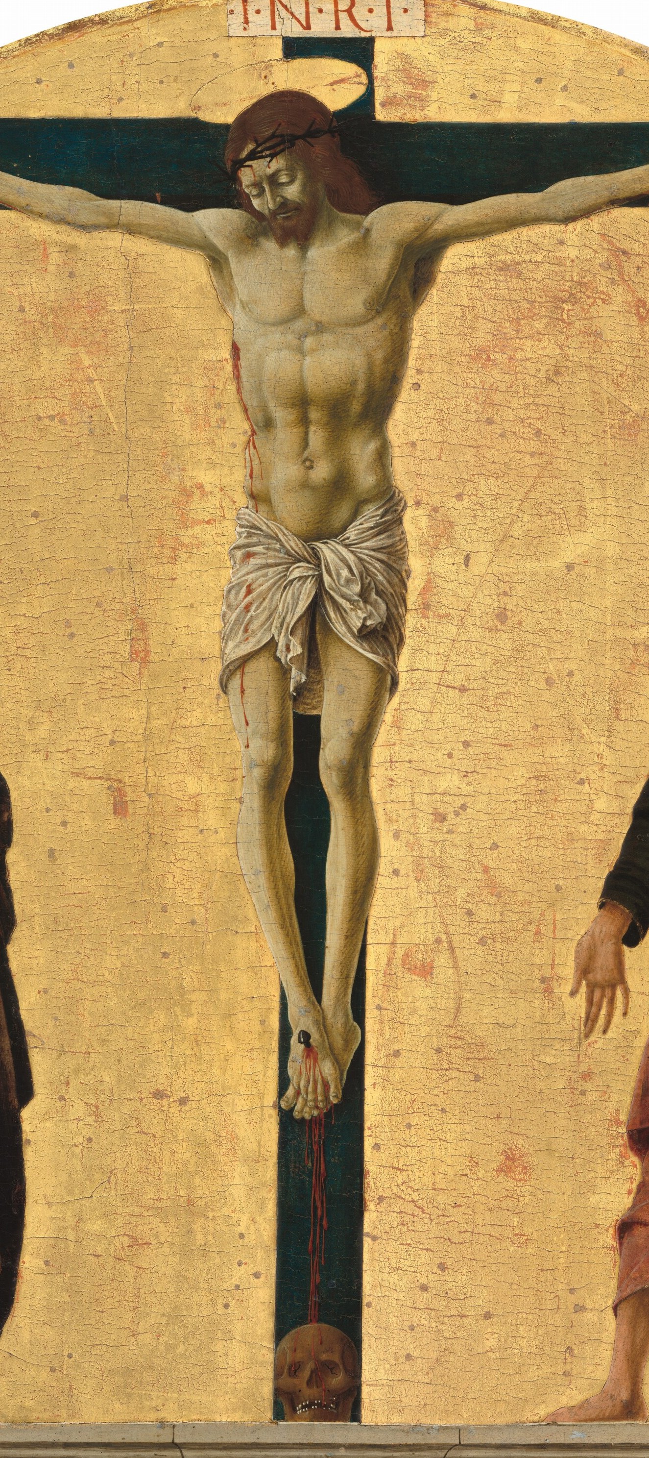 But Christ's flesh is built from egg and pigment.