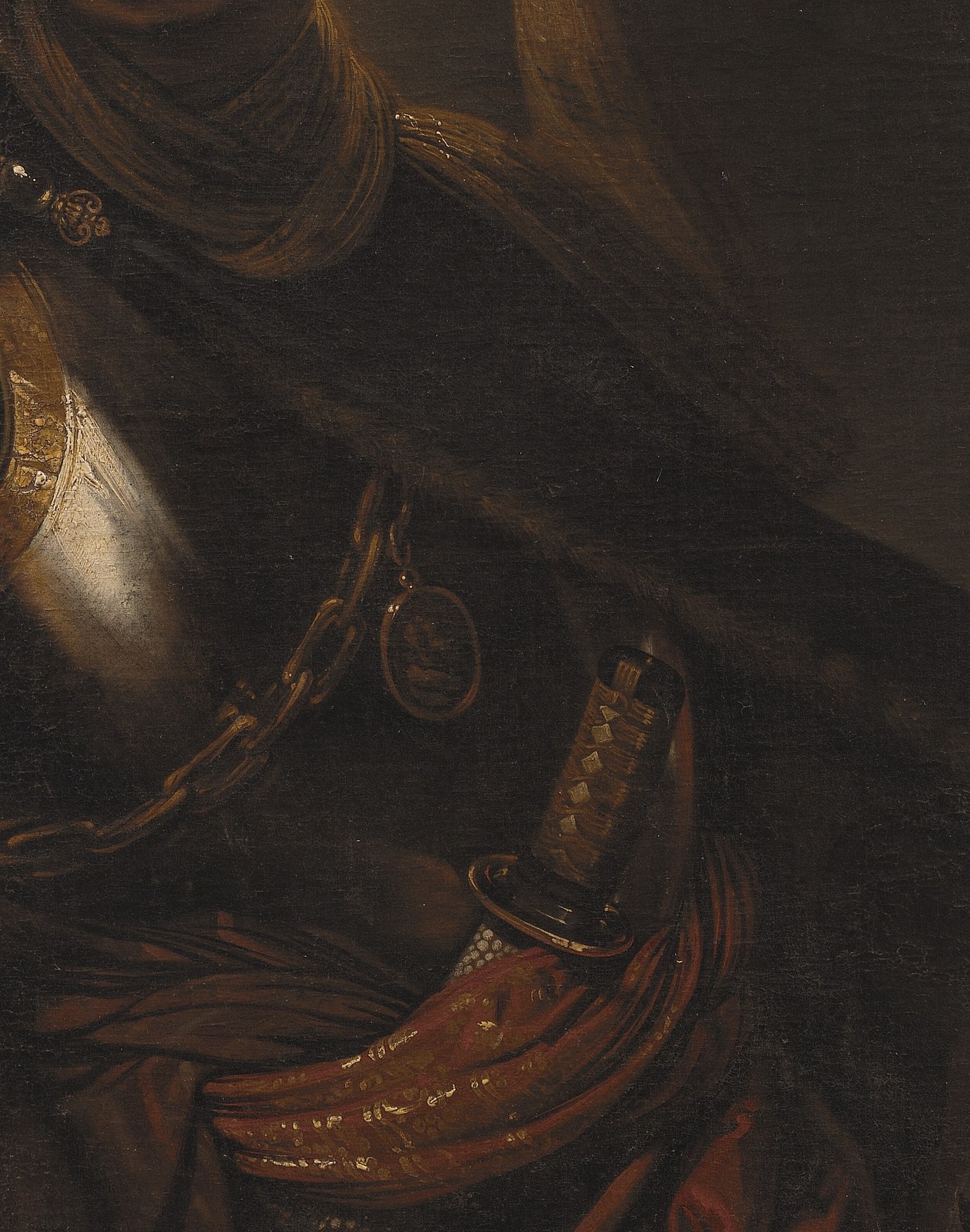The polished gold armor gleams.