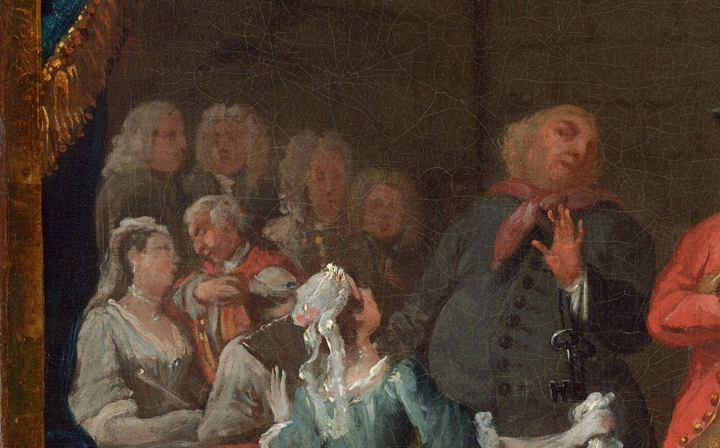 But the painter fills the box seats with the opera's real stars.
