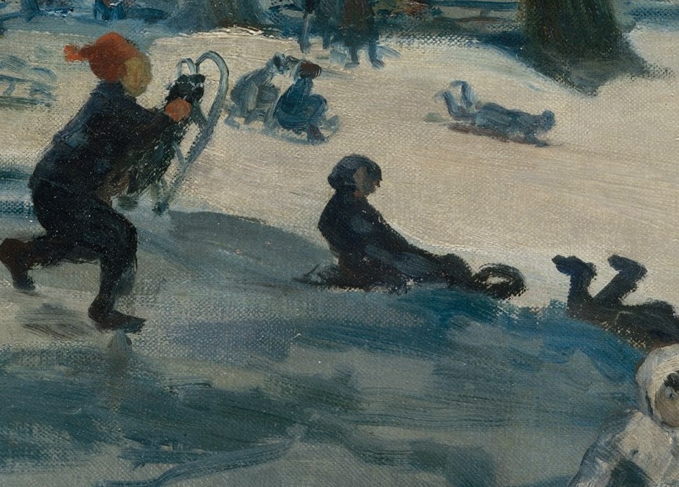 Look at that single stroke of red on the sled.